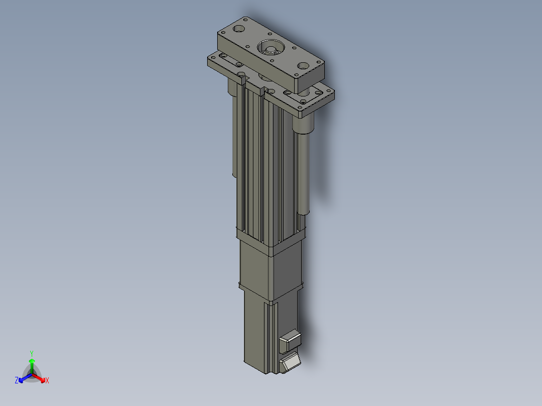 12VZ电动缸-VZ6D-S100-BC正等轴测图