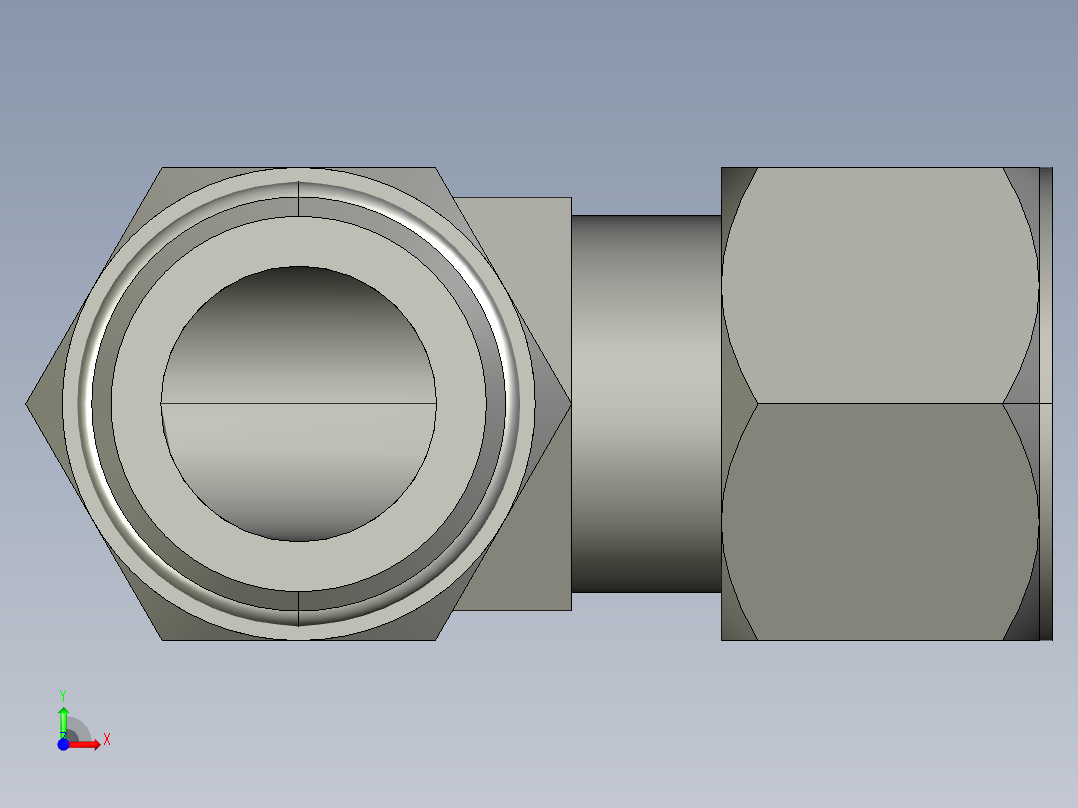 卡套式工业通用硬管接头16_cc5bu-s前视图