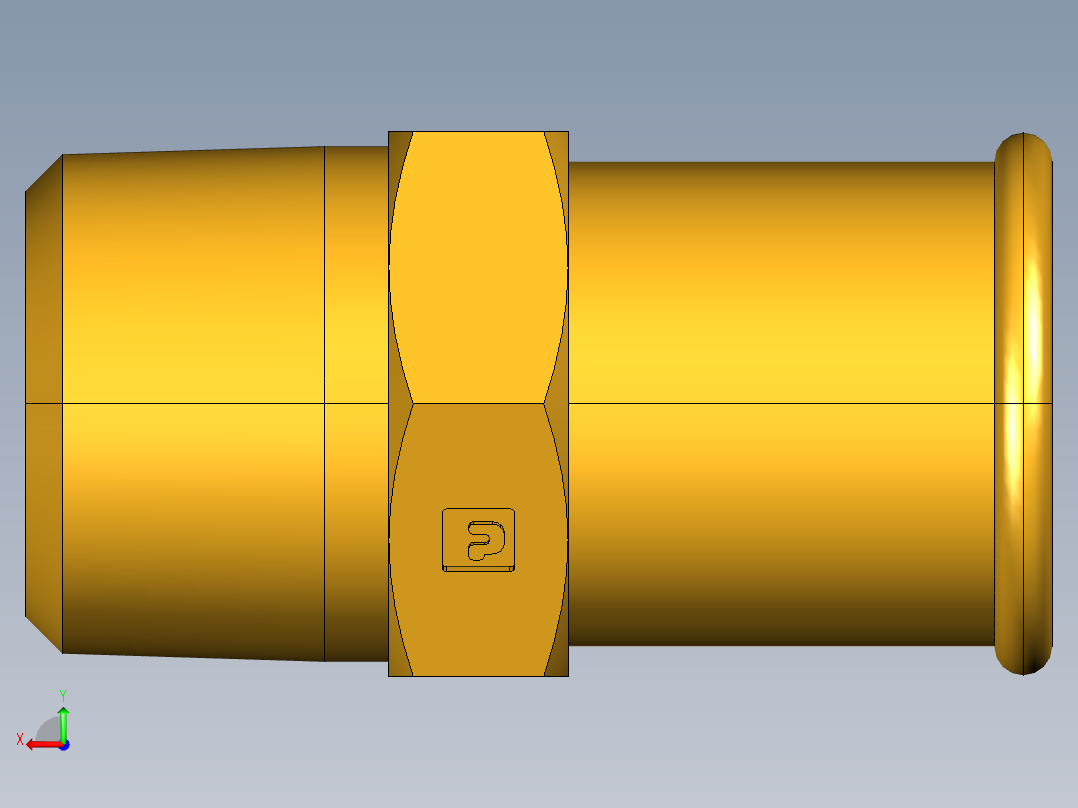 倒齿式工业管接头Beaded Hose Barb to male pipe 68HB-16-12后视图