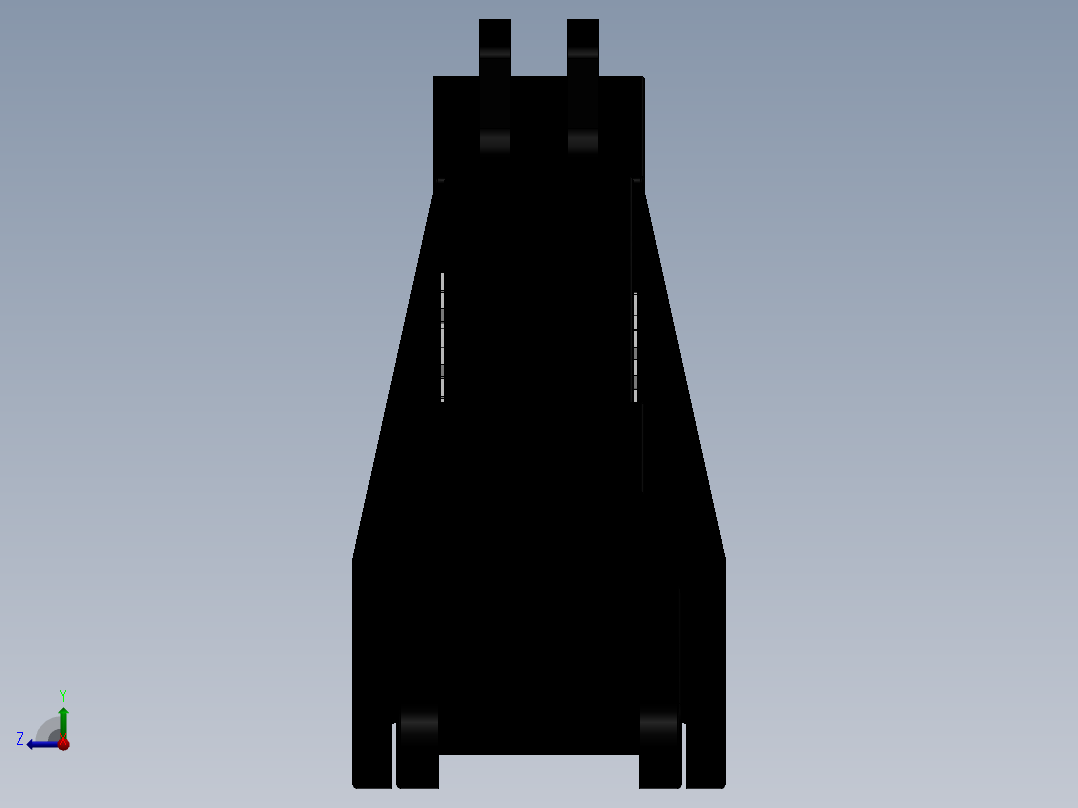 挖掘机动臂右视图