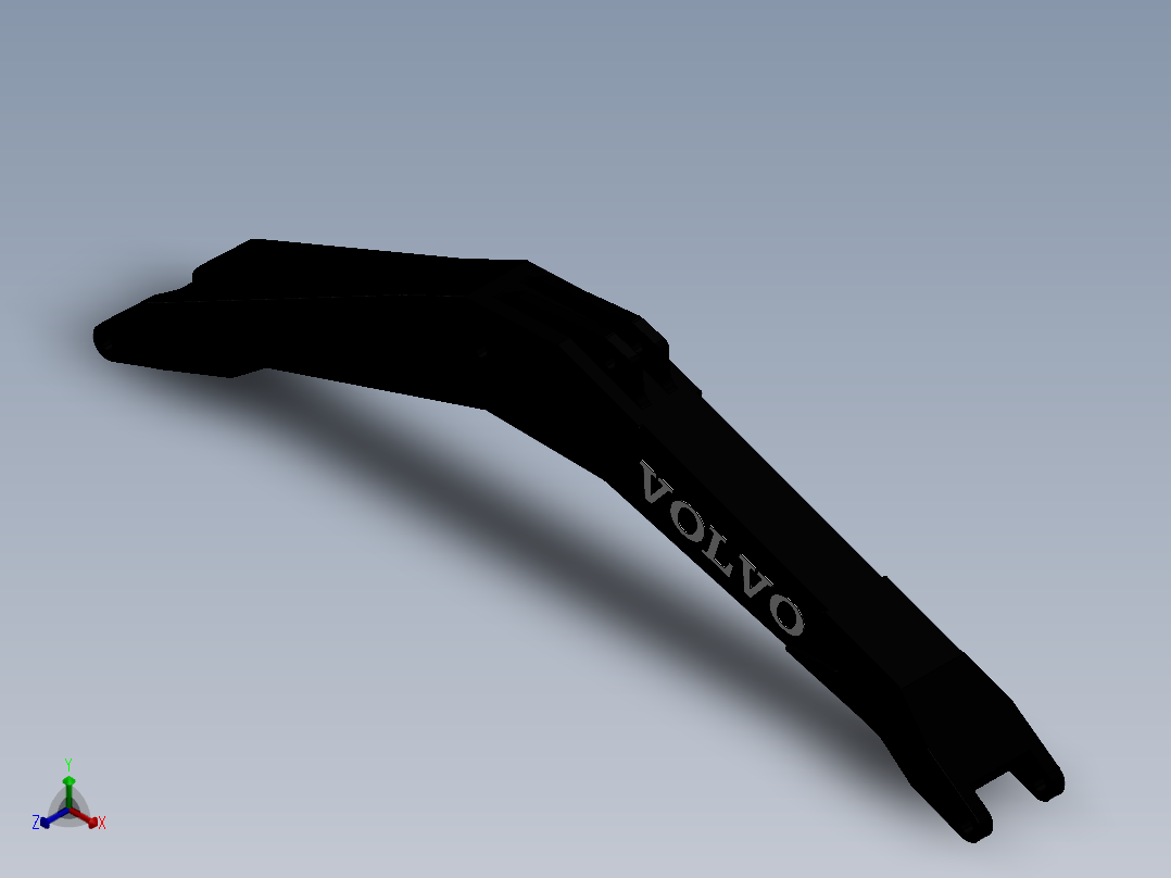 挖掘机动臂正等轴测图