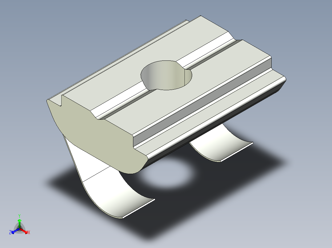 型材-BR 10 SLOT M6 SPRING BLOCK KJN529299正等轴测图