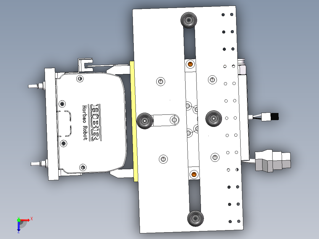 Z轴旋转-上料机械手俯视图