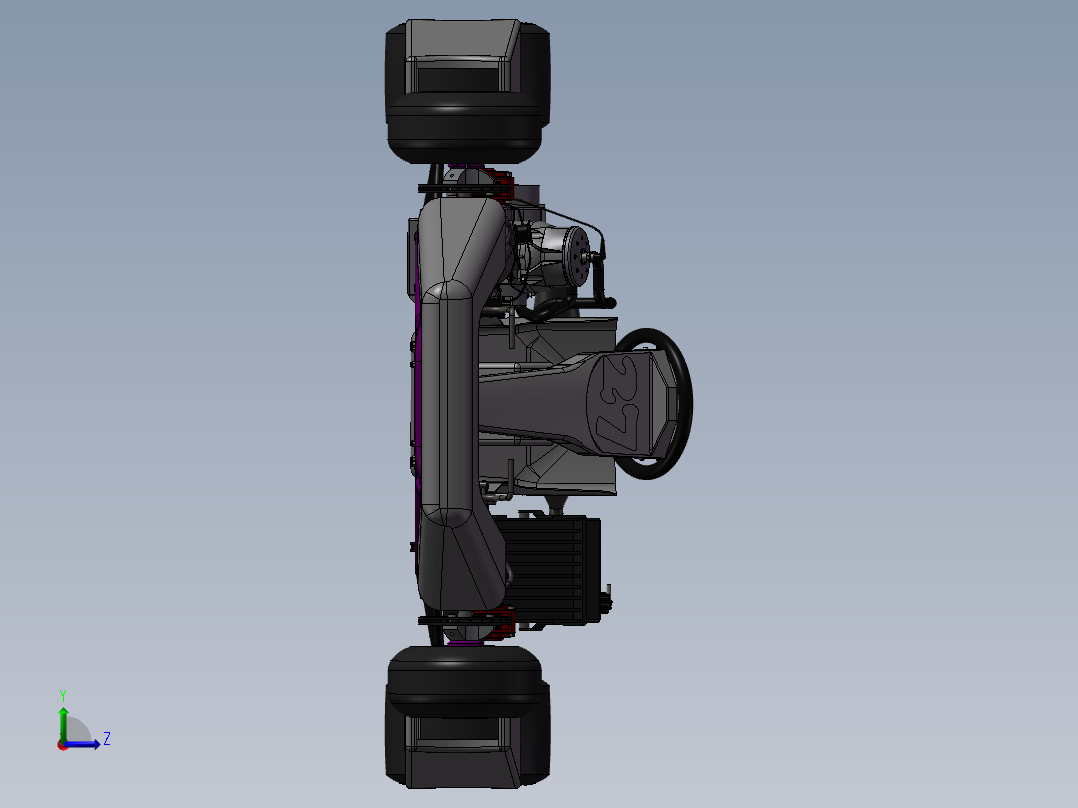 Go-Kart卡丁车左视图