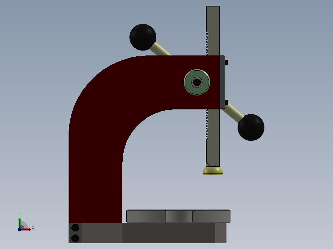 心轴压力机sw14可编辑前视图