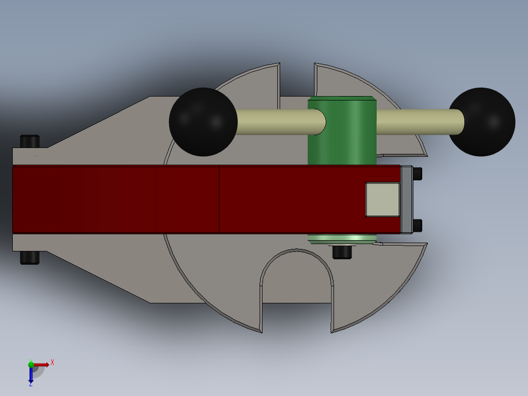 心轴压力机sw14可编辑俯视图