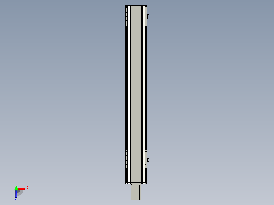 直线模组LHA17-S1100-M设计图纸俯视图