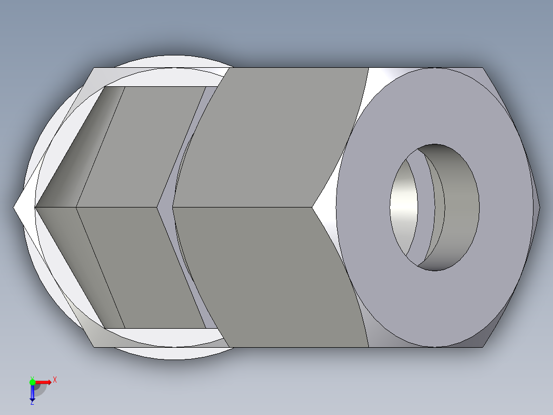 卡套式工业通用硬管接头EO_Adjustable_locknut_45_deg_elbow_VEE10ZSRCF俯视图