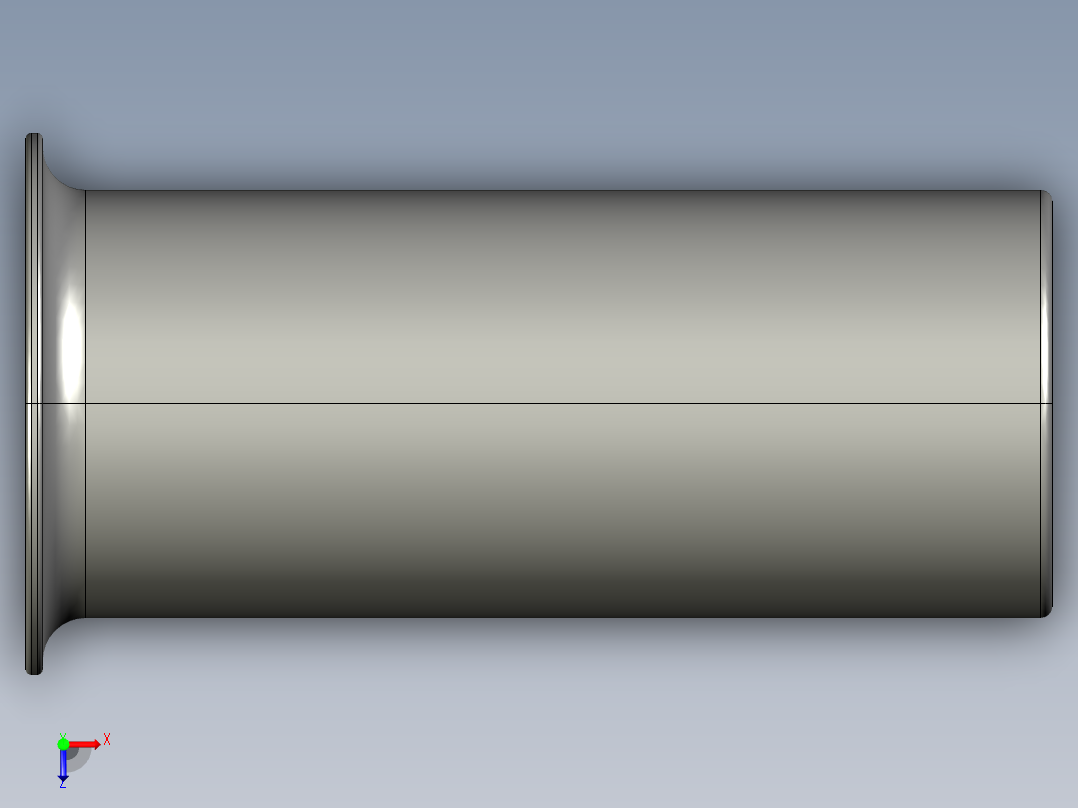 软管与硬管连接用工业通用接头0127_10_75俯视图
