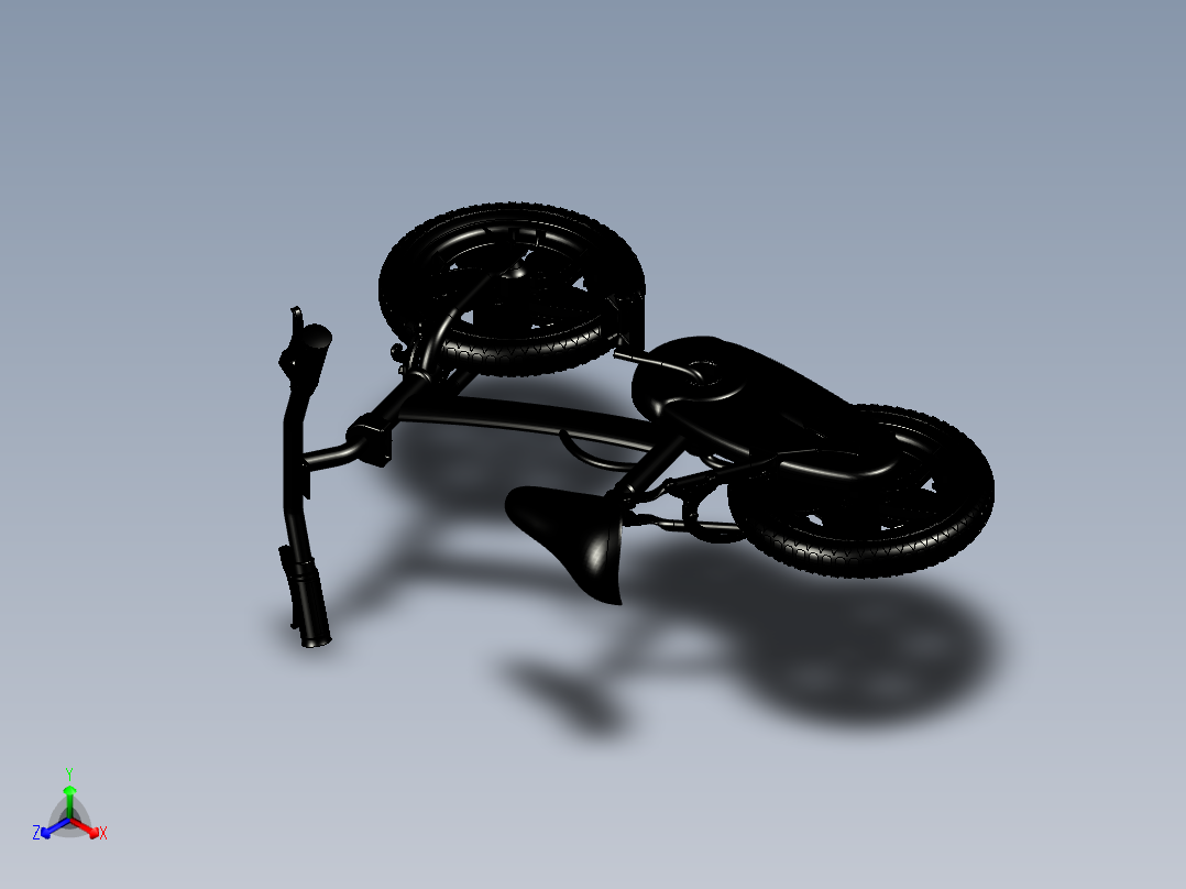 70---儿童<span style='color: red'>自行车</span>模型图设计sw2017三维图纸模型设计图纸