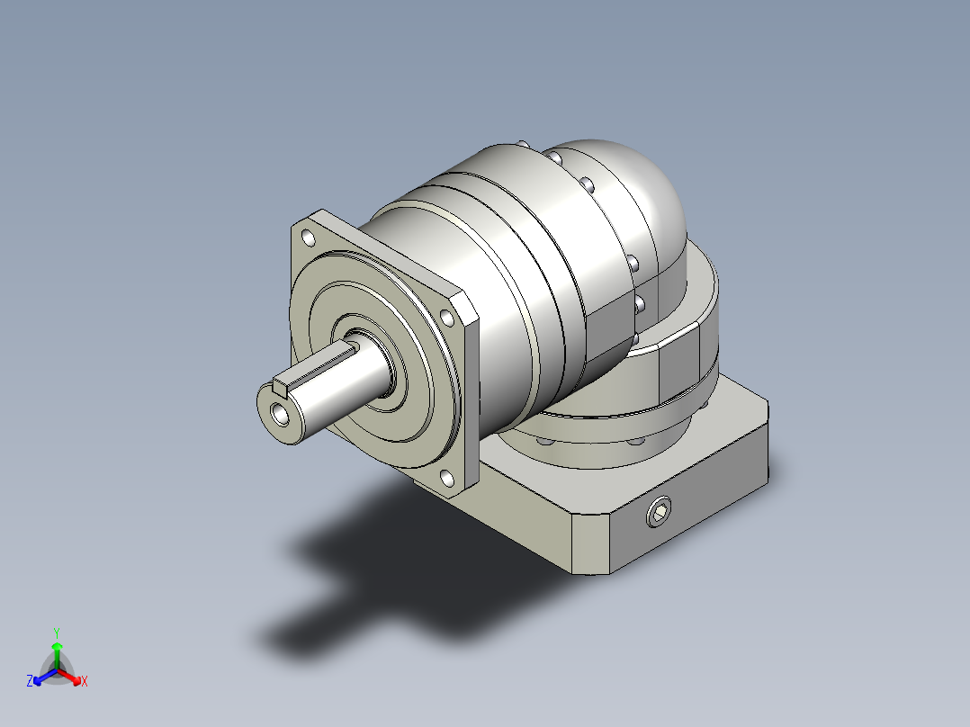 多摩川行星减速机TBR-115-L1-24HA24正等轴测图