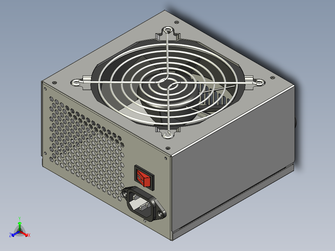 电源 (2)正等轴测图