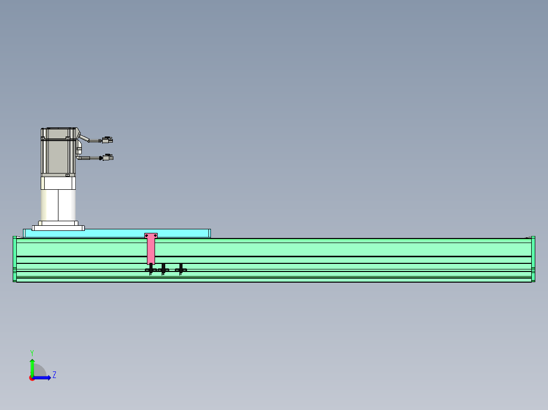 东锦齿条传动DH270G-L167-S700-BU-减速机+750W左视图