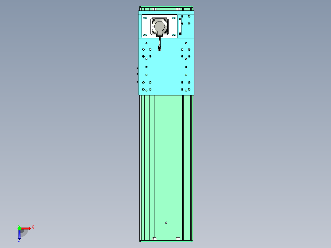 东锦齿条传动DH270G-L167-S700-BU-减速机+750W俯视图