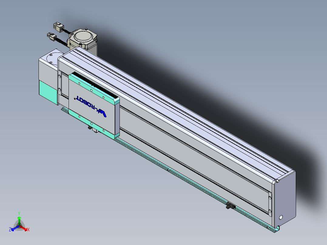 威洛博VBC同步带传动一无尘环境VBC14-L45-S450-BLD-ZP40-C3正等轴测图