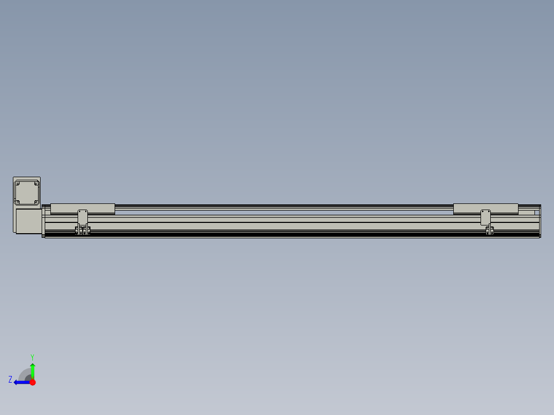 直线模组LHB21-L40-S1400-LU设计图纸右视图