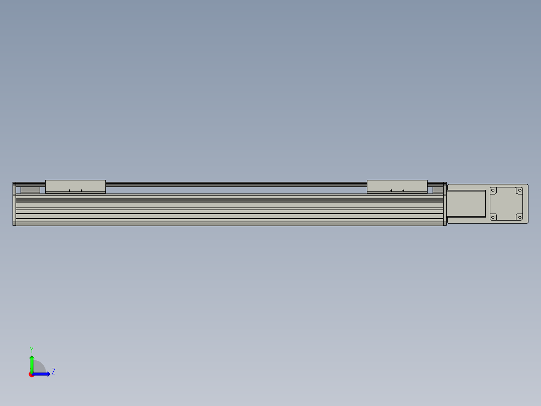 直线模组WG-LHB12-S550-BR设计图纸左视图