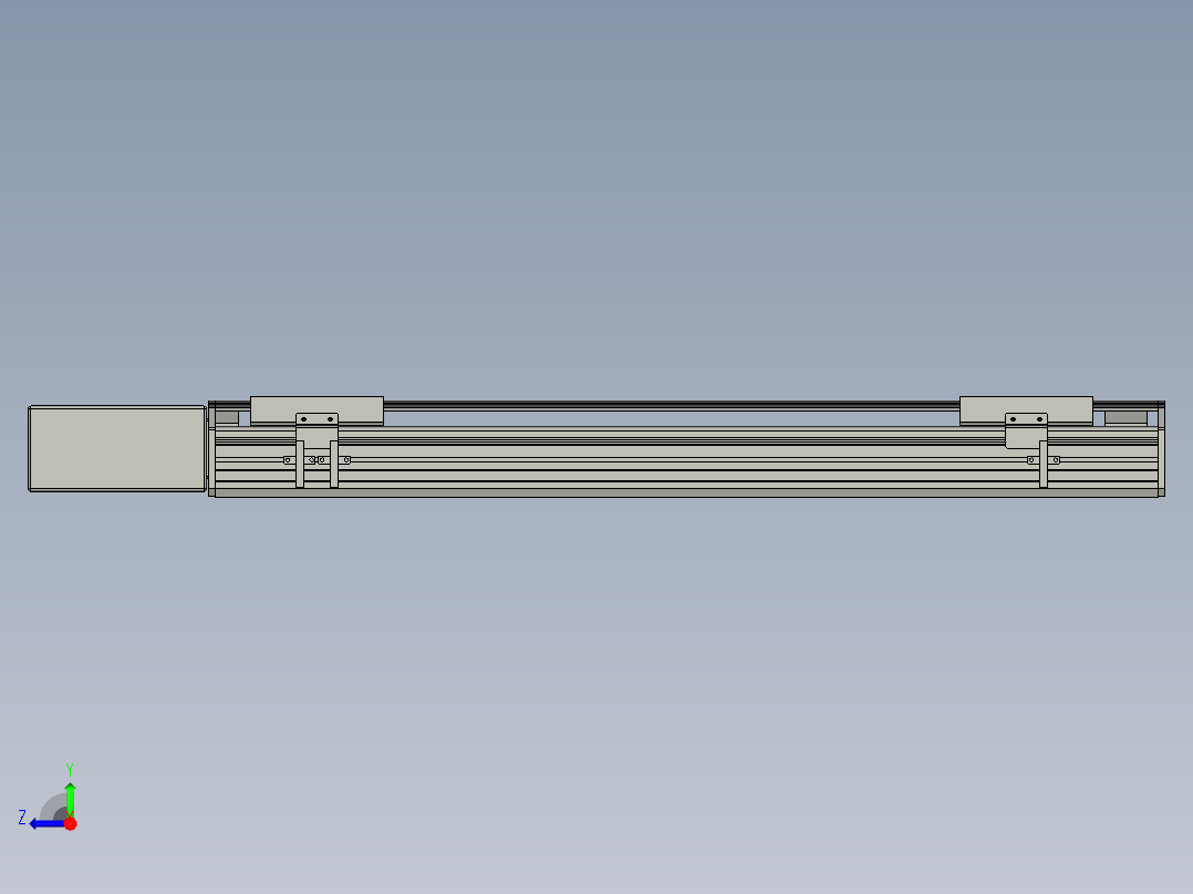 直线模组WG-LHB12-S550-BR设计图纸右视图