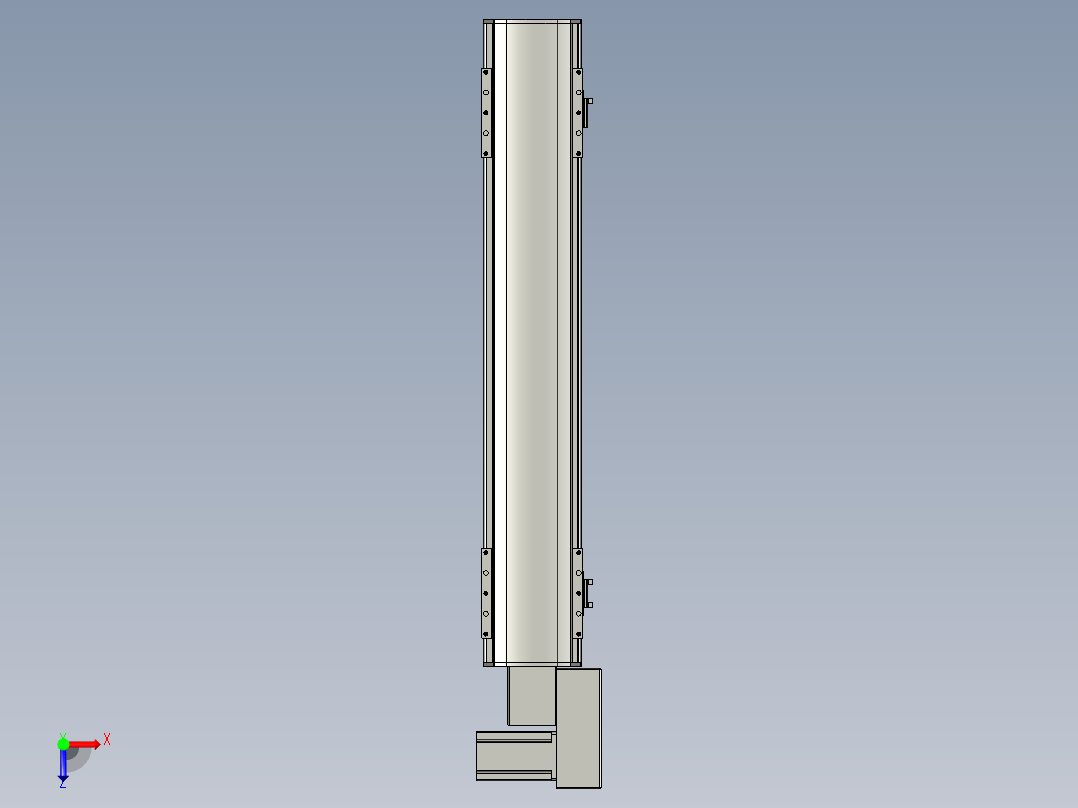 直线模组WG-LHB12-S550-BR设计图纸俯视图