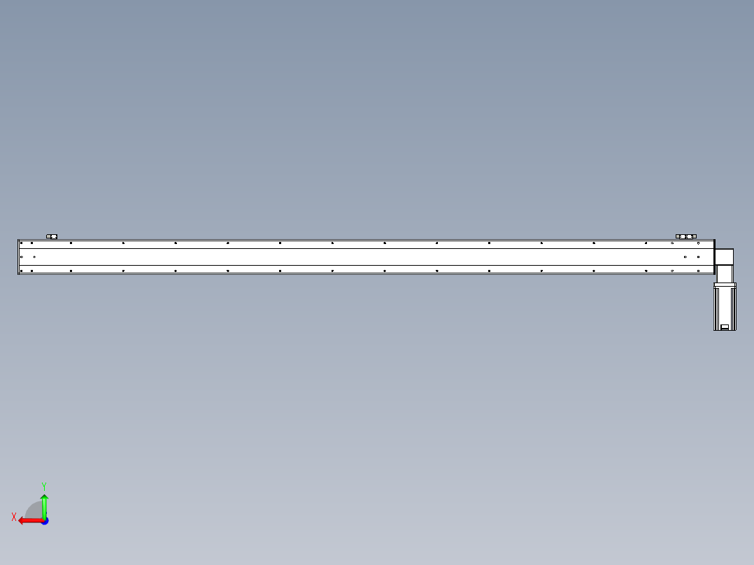 同步带滑台-半封闭B13-L90-S2400-L-Z86-D3后视图