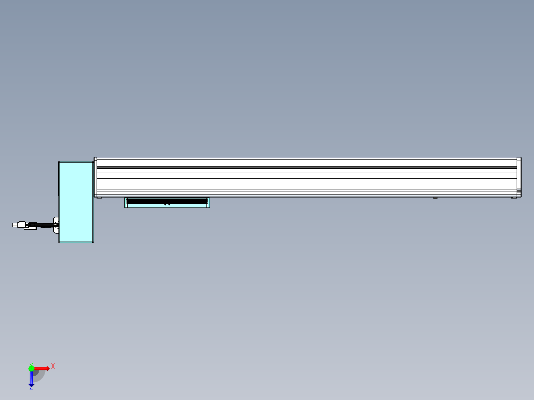 威洛博VBC同步带传动一无尘环境VBC14-L45-S500-BRU-ZP40-C3俯视图
