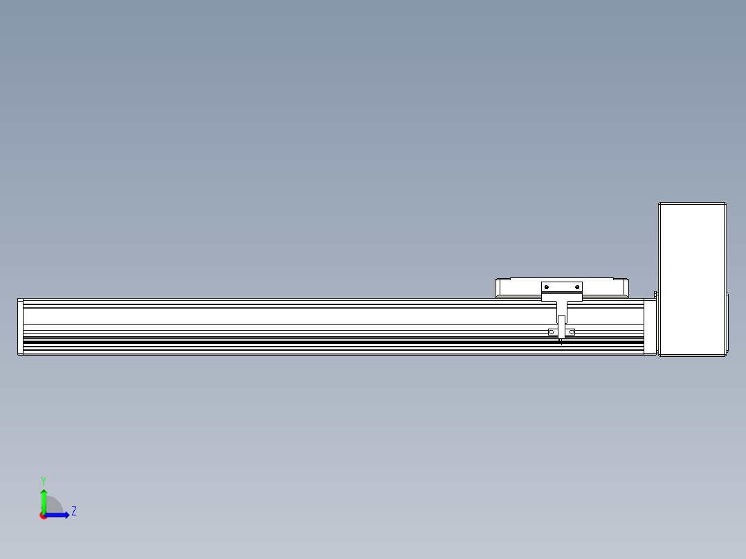 同步带全封闭直线模组TPA-HCB-105D-90-L400-LU-C-P20-N3左视图