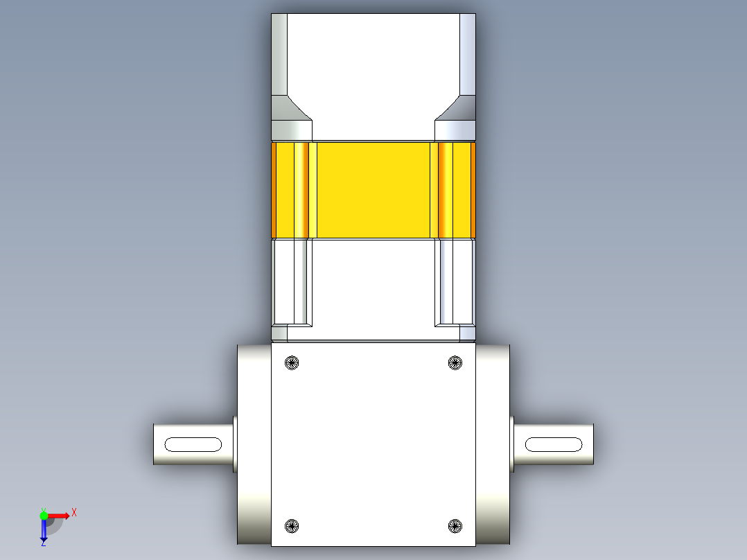 换向器PW90双轴 PGH90-L2 19-70-90-M6.stp俯视图