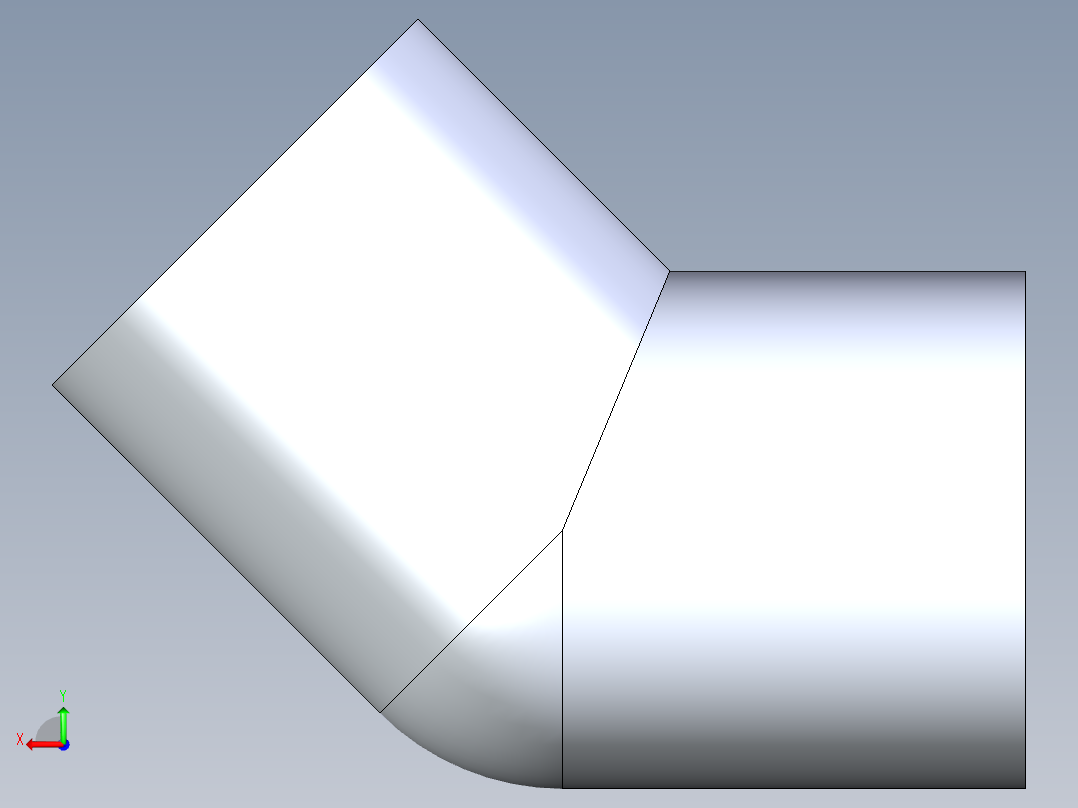 聚氯乙烯配件08-Sch80_45Elbow_SxS_817-003 _0.375in后视图