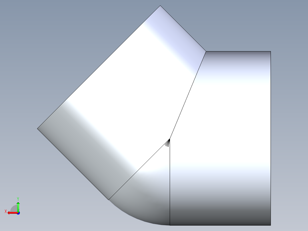 聚氯乙烯配件09-Sch80_45Elbow_FPTxFPT_819-030 _3in后视图
