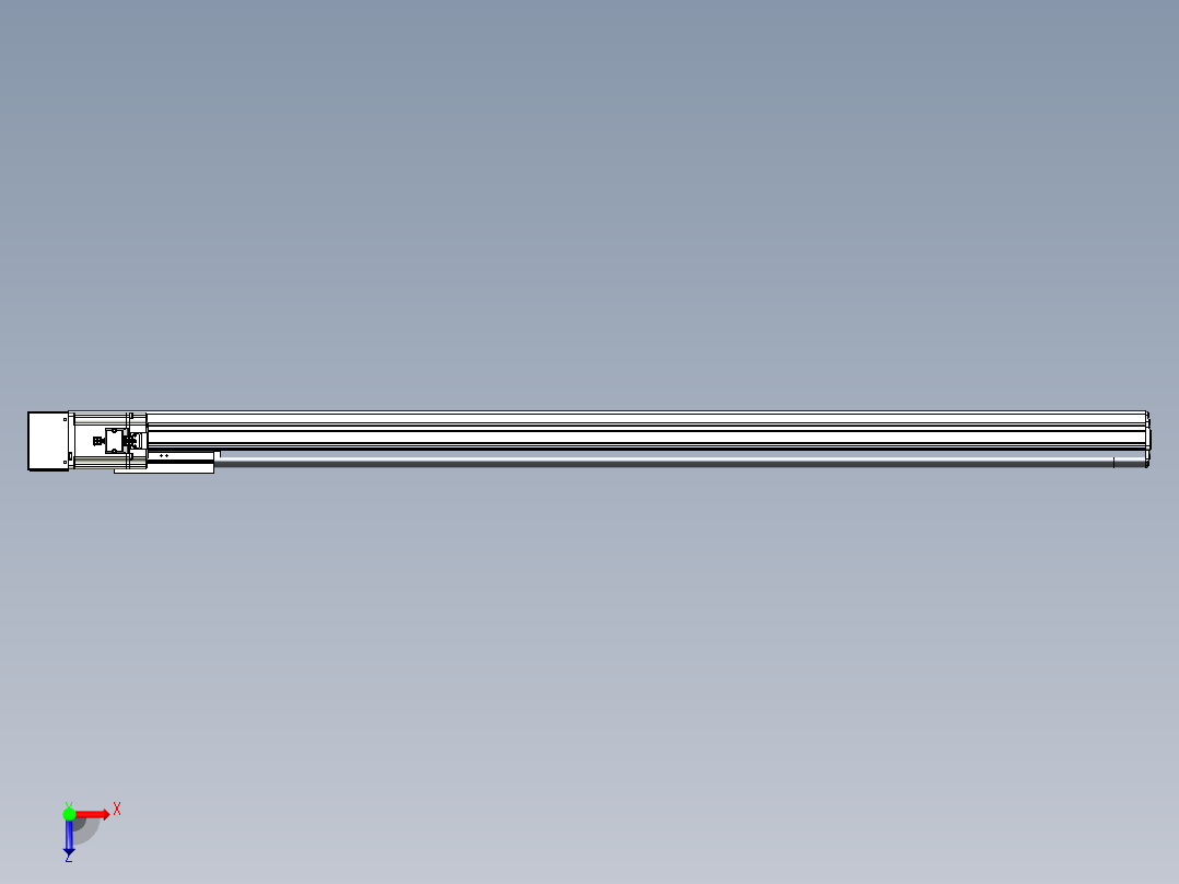 VF丝杆传动-一般环境VF14-Lxx-C-S1250-BR-ZP75-C3俯视图