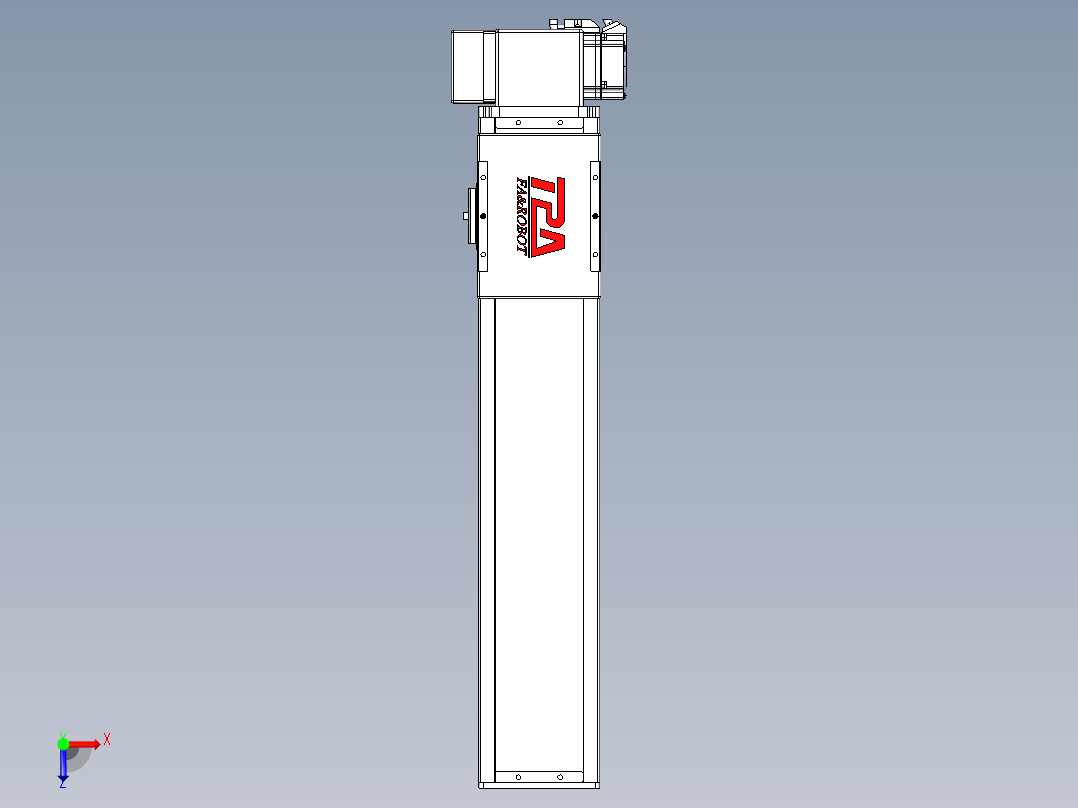 同步带全封闭直线模组TPA-HCB-110D-90-L400-RP-Y-P40-N3俯视图