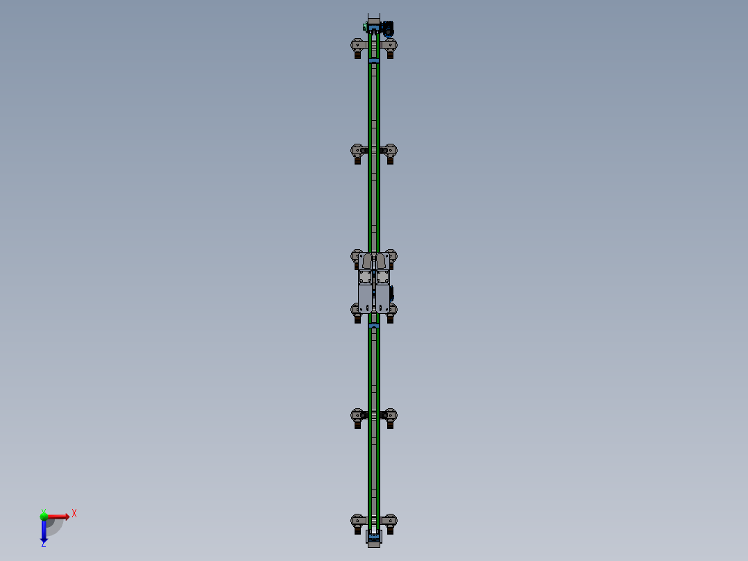 夹瓶子输送带sw16可编辑俯视图