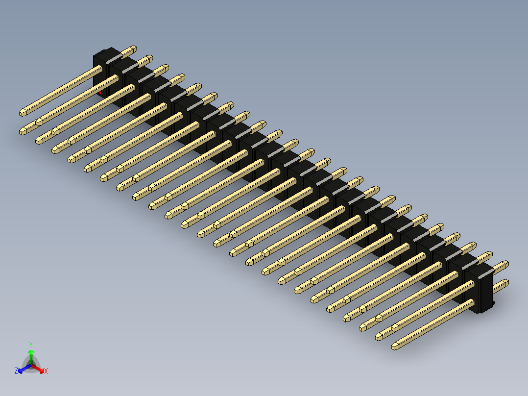 彩色公头100mil（2.54mm）系列-DS1021_black_2x24p_100mil_Type5_rev1.0