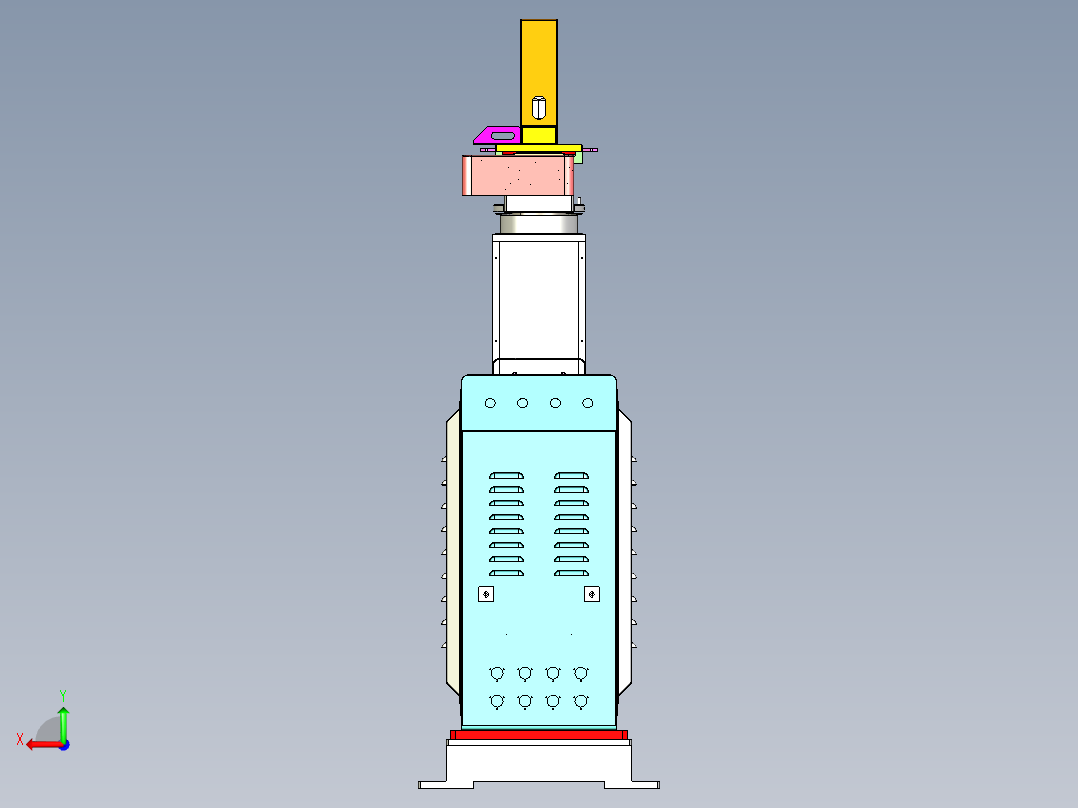 四轴冲压机械手 机械自动化 机械3D后视图