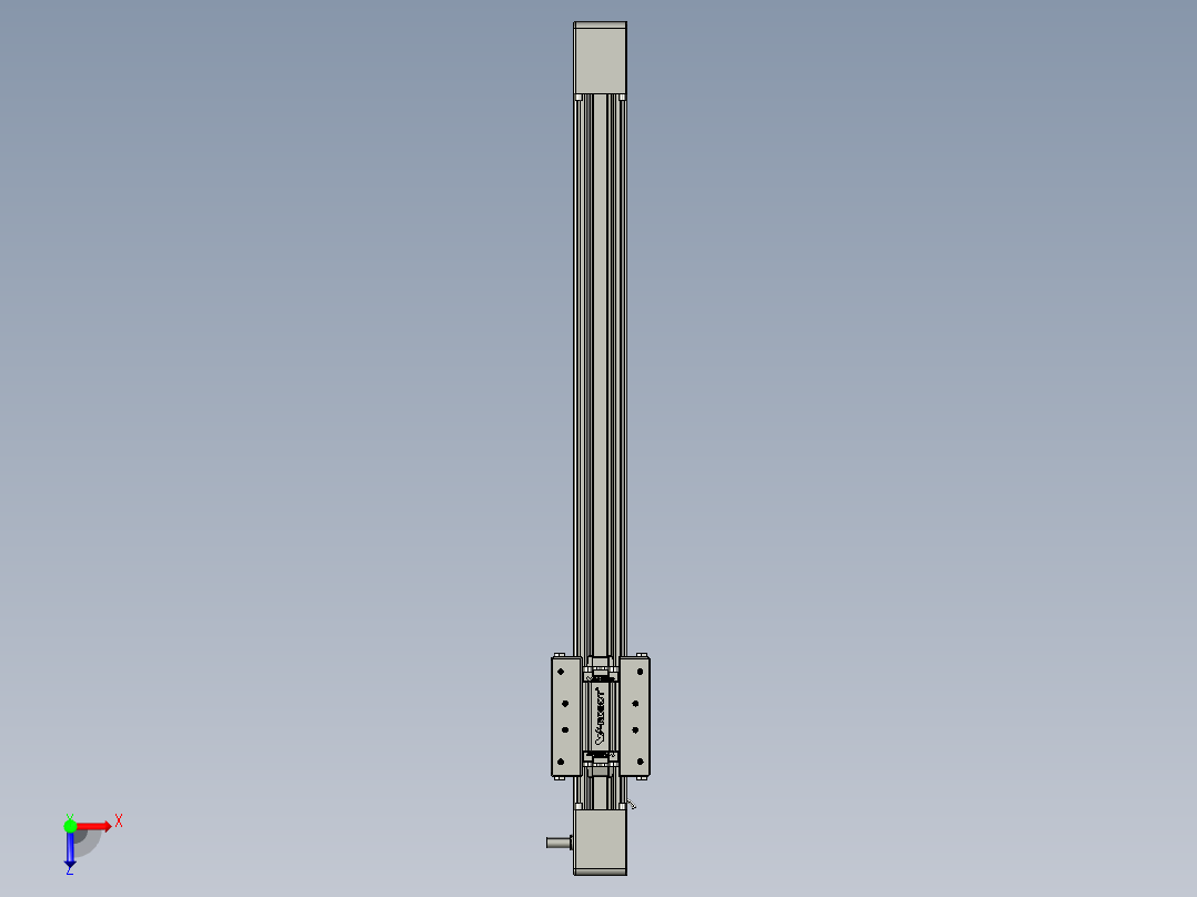 威洛博直线电机模组EB4-L80-S400-光轴俯视图