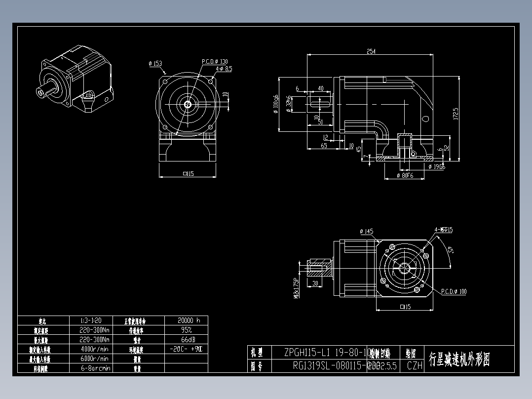 斜齿ZPGH115-L1 19-80-100-M6.DXF