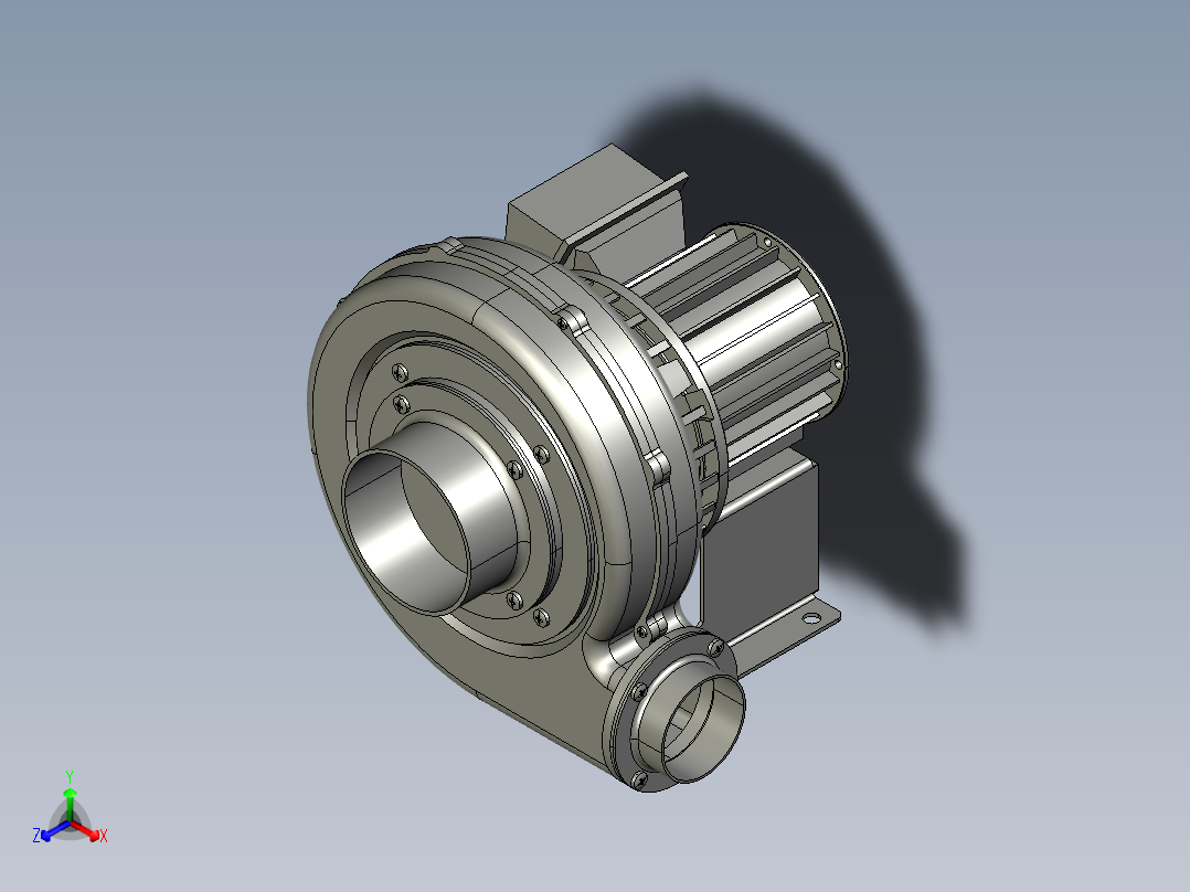 吸风机SDG-EC-63SHT-R3A3型正等轴测图