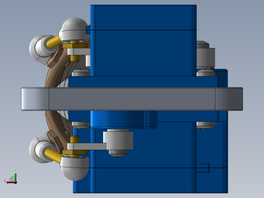 机器人眼睛气动控制装置后视图