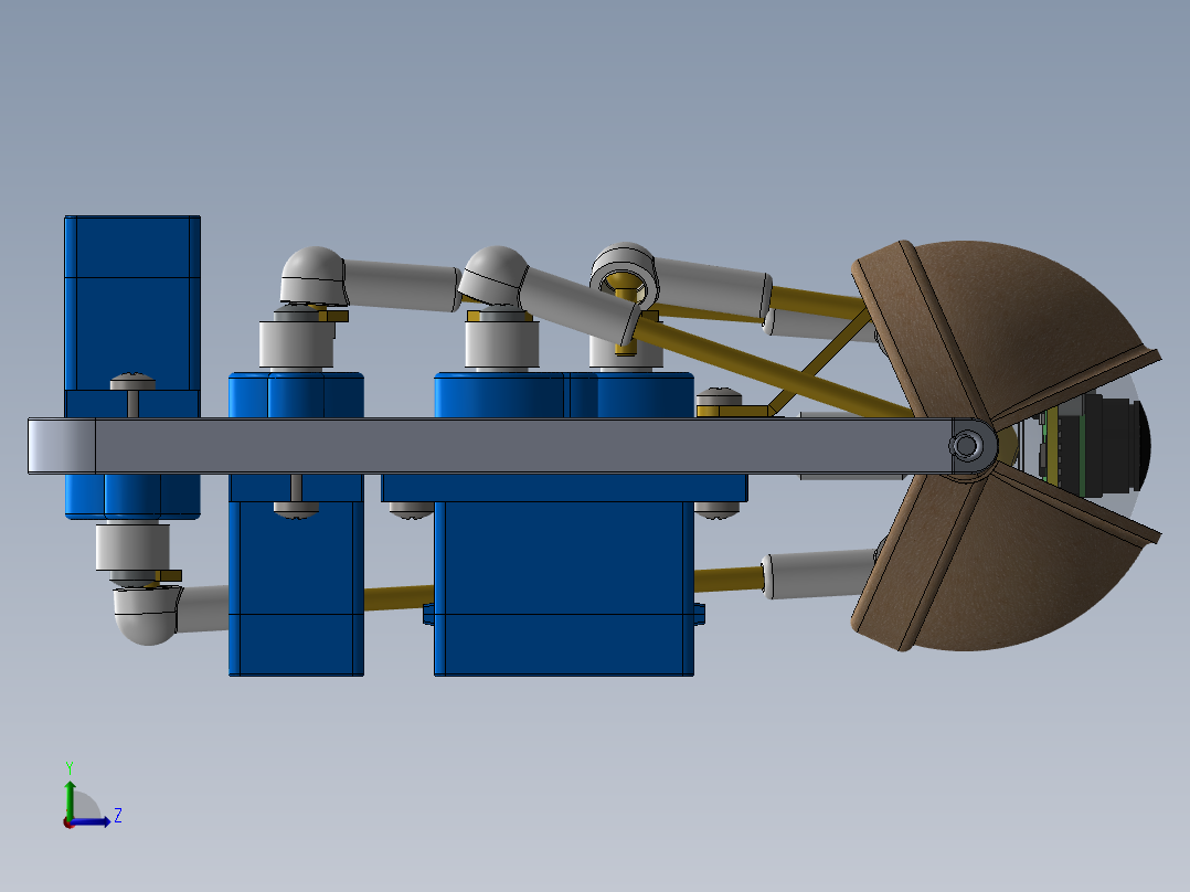 机器人眼睛气动控制装置左视图
