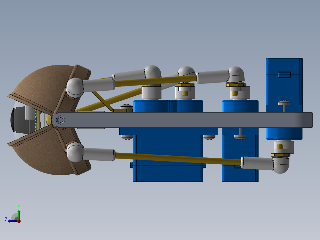 机器人眼睛气动控制装置右视图