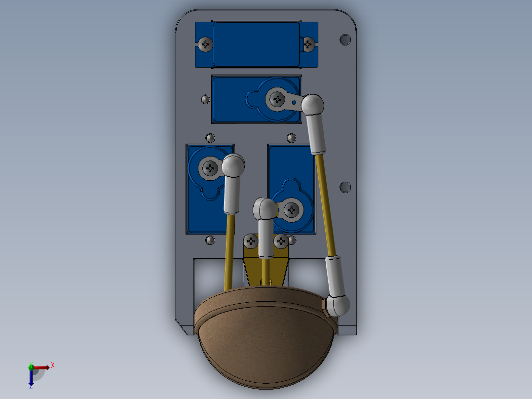 机器人眼睛气动控制装置俯视图