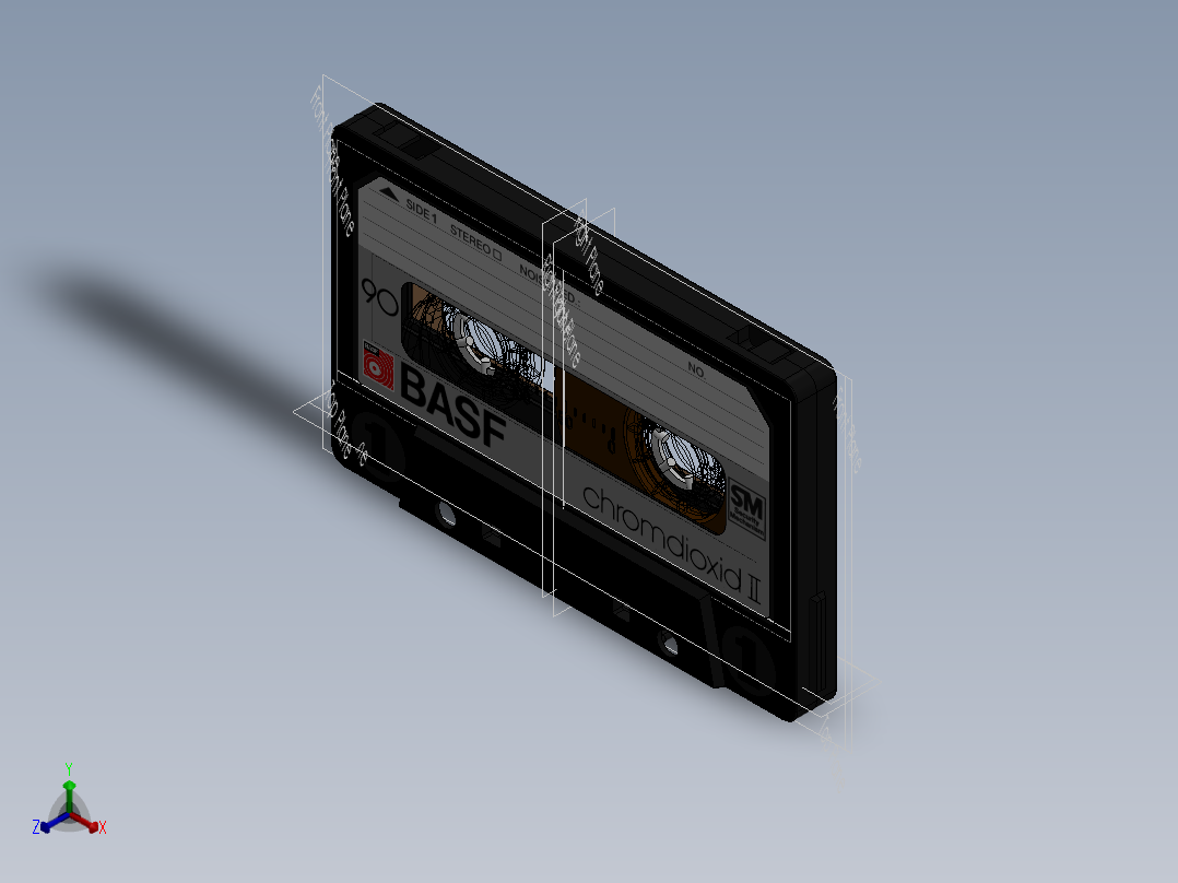 录音带正等轴测图