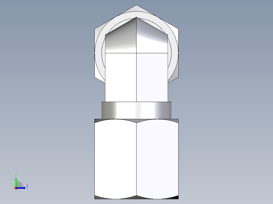 卡套式工业通用硬管接头EO_Union_elbow_W06LL71左视图