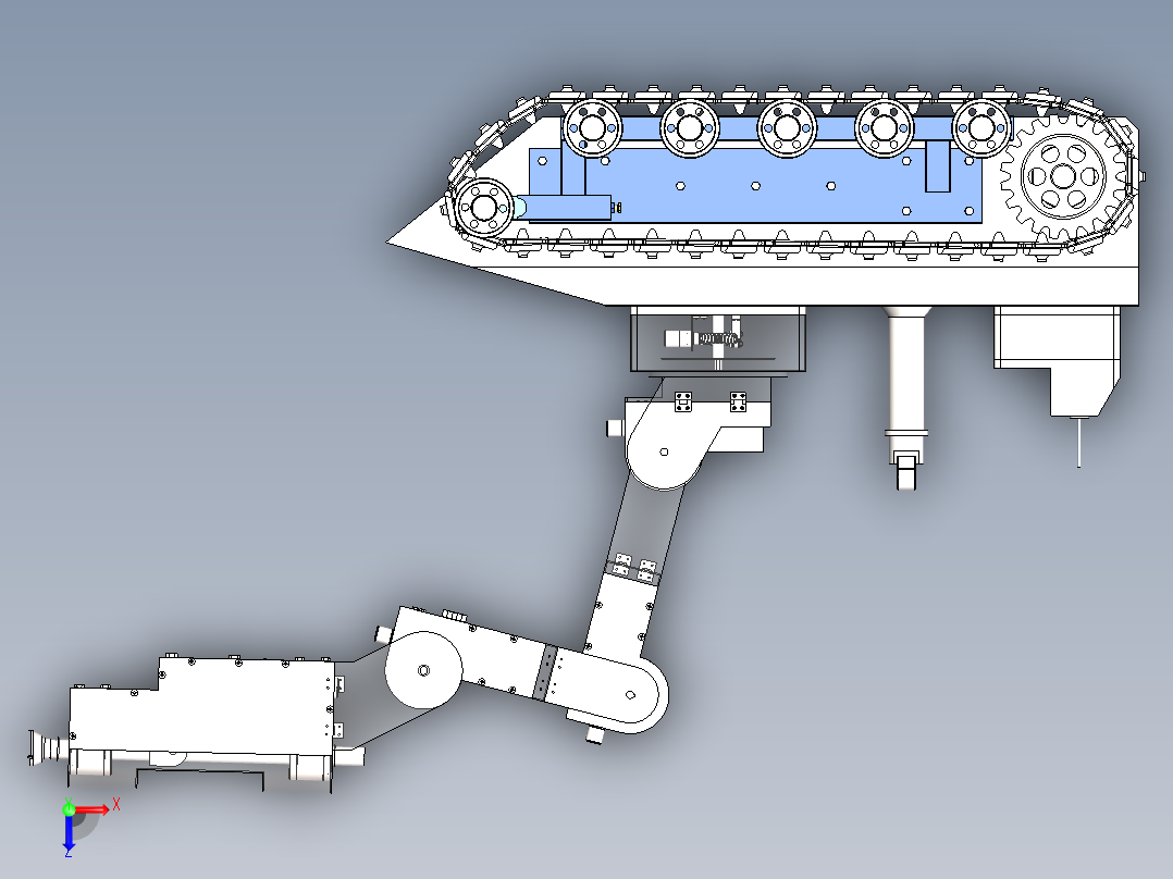 消防机器人三维+CAD设计资料670844俯视图