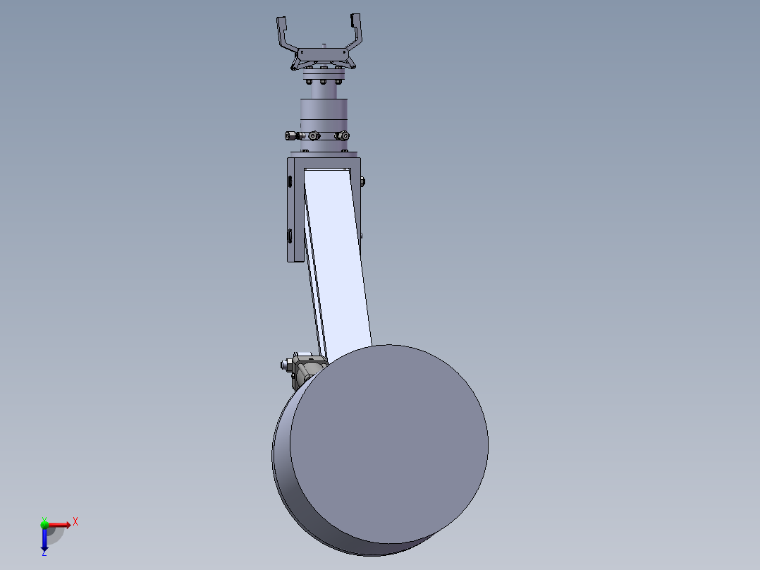 液压机械手sw14可编辑+cad+说明书 （毕业设计）俯视图