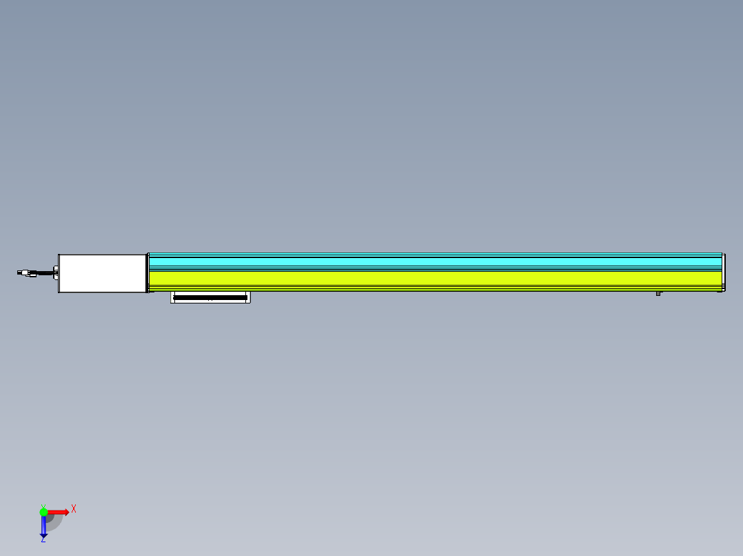 威洛博VBC同步带传动一无尘环境VBC17-L45-S1000-BR-ZP75-C3俯视图