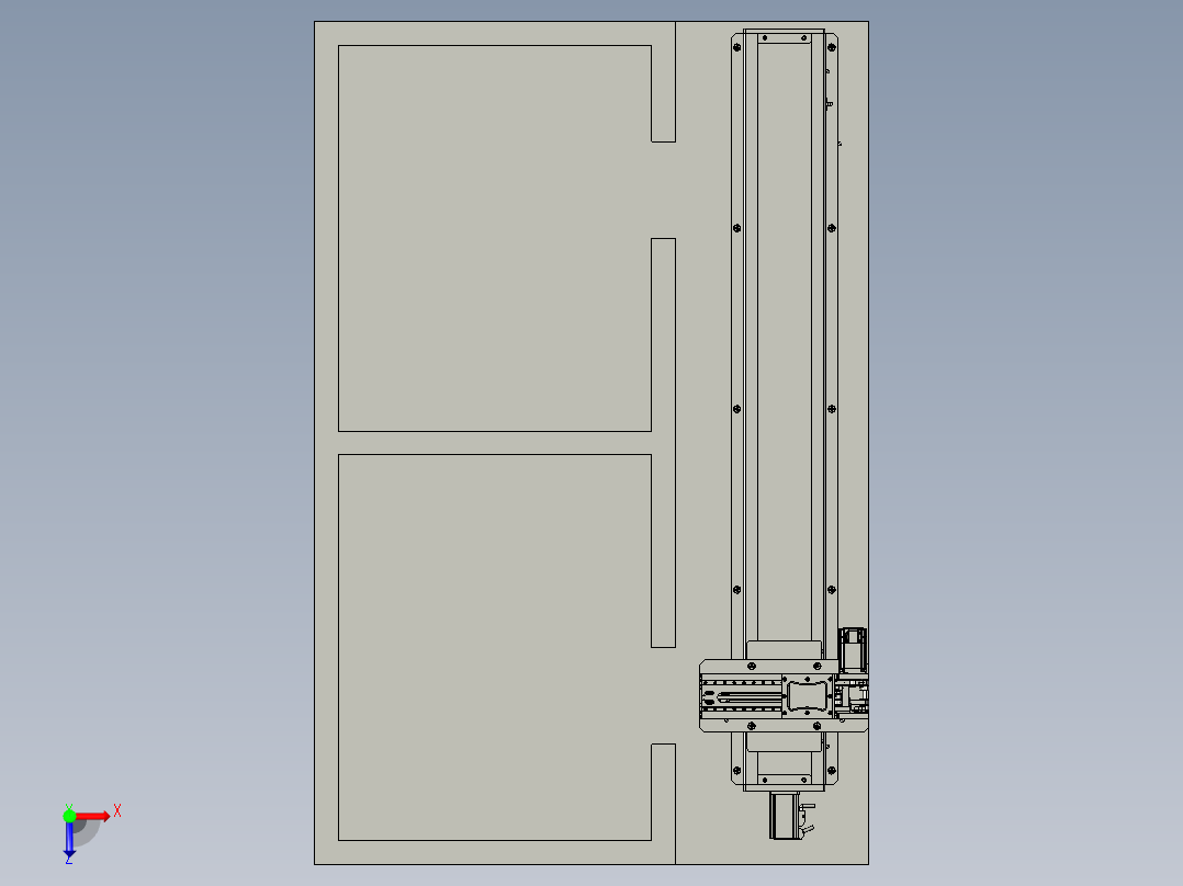 倍程移载机构俯视图