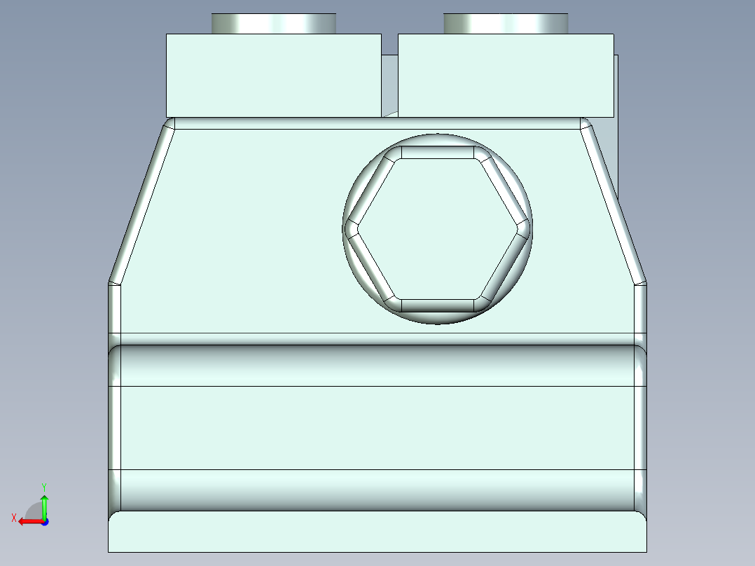气门摇臂轴钻18-16孔夹具三维图后视图
