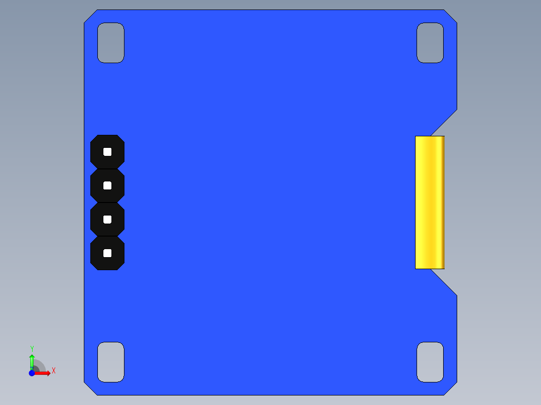 0,96英寸OLED显示模块前视图