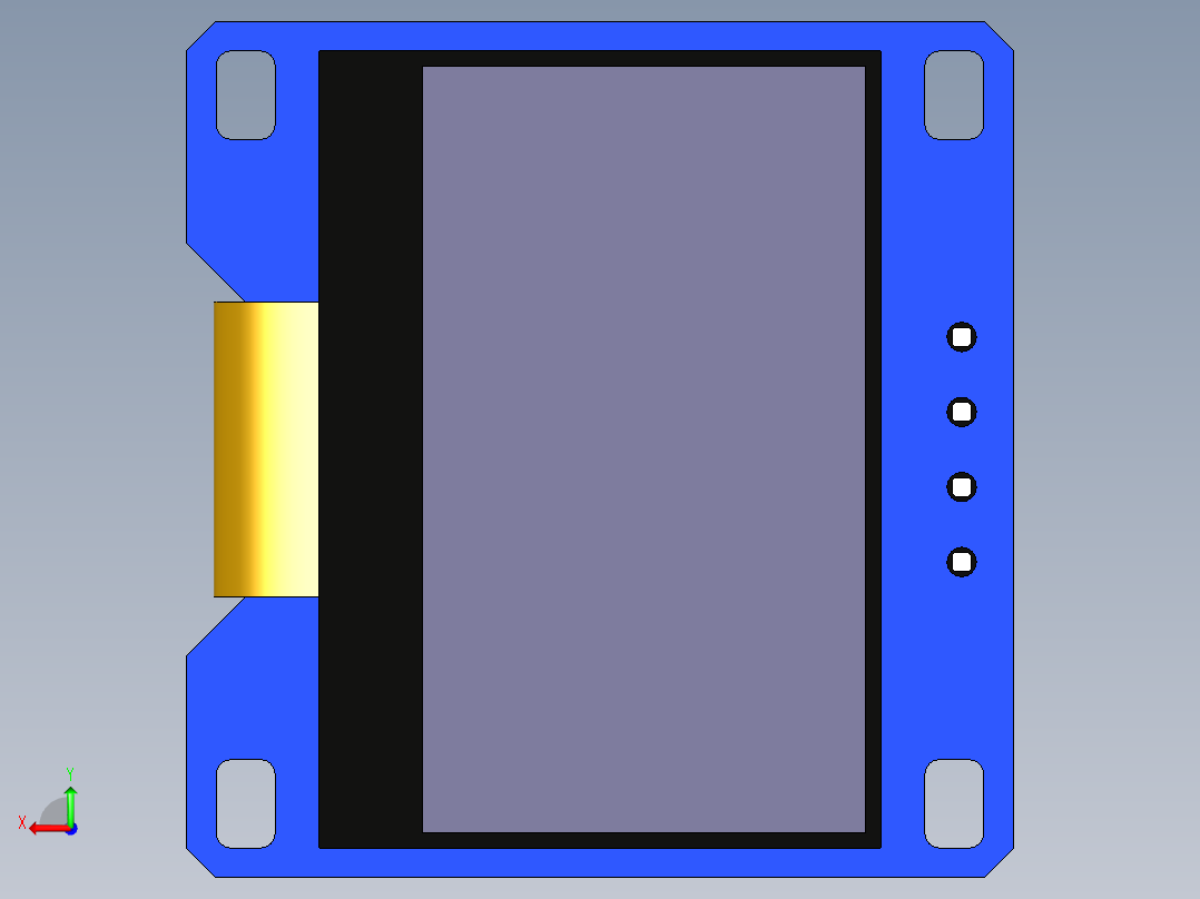0,96英寸OLED显示模块后视图